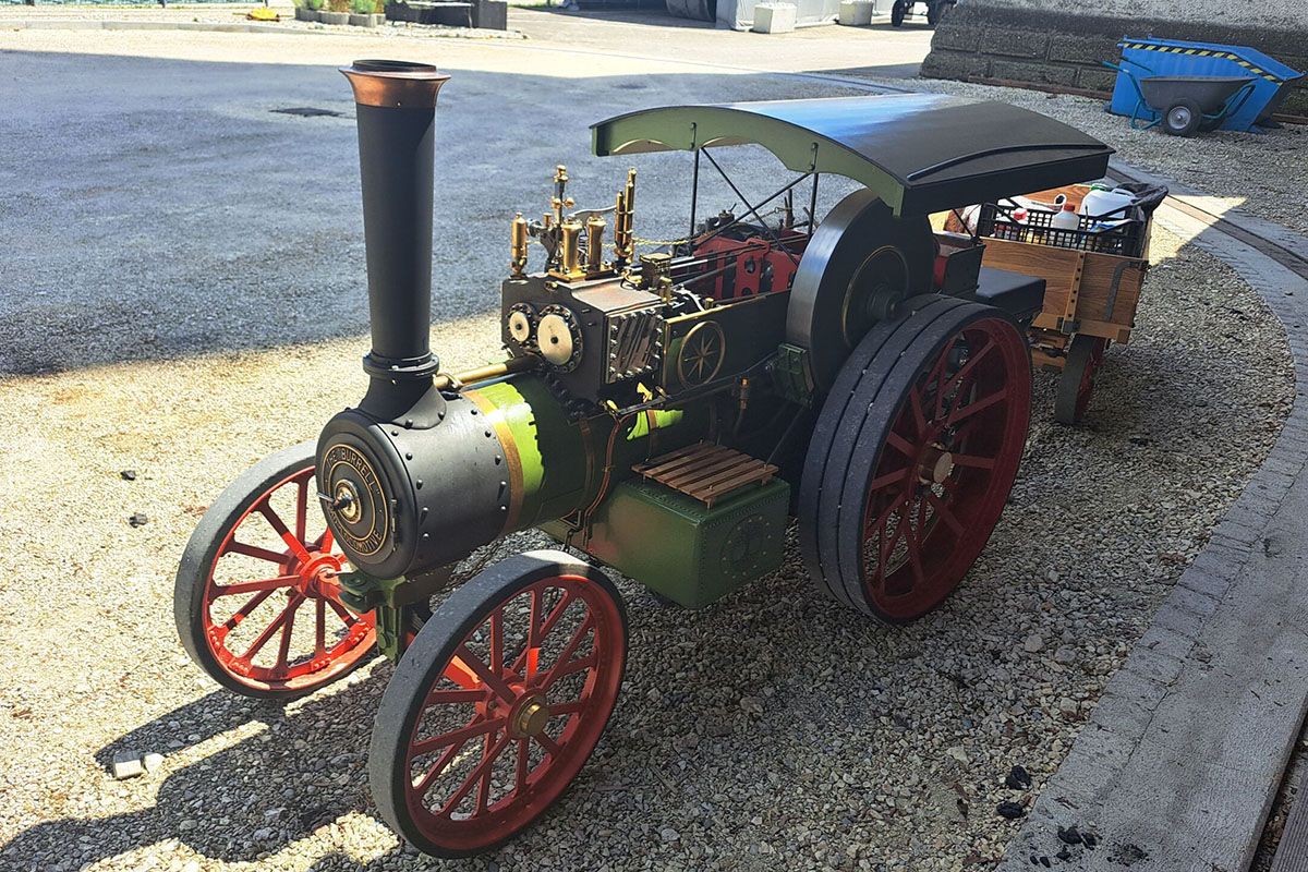 Dampfmaschine, Burrell Road Locomotive. Dampftraktor Maßstab 1:3